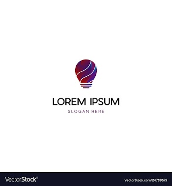 Bulb idea technology creative business logo design vector image