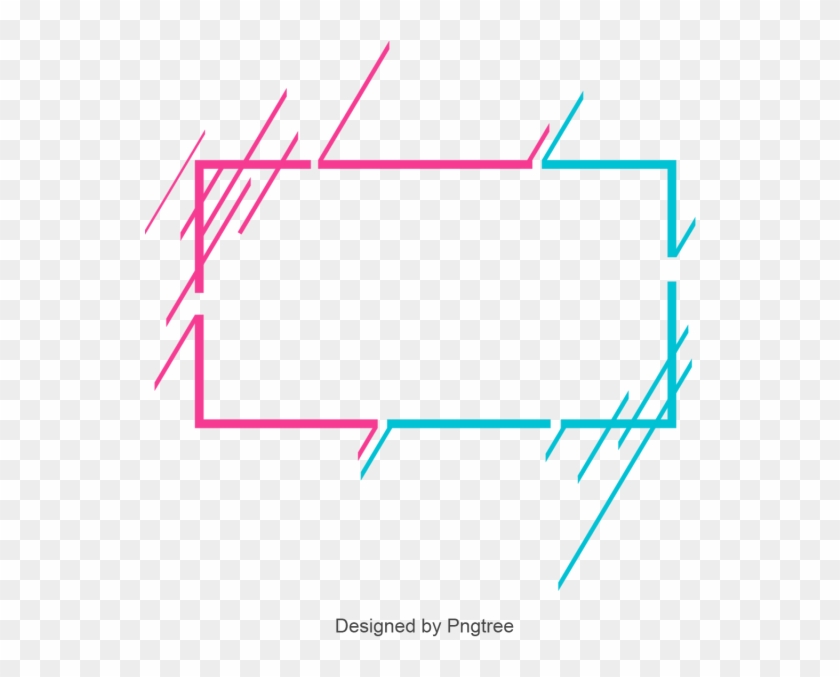 Bule And Red Border Png And Vector - กรอบ Png