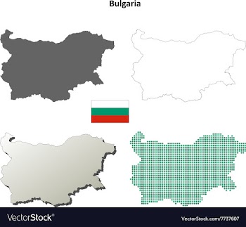 Bulgaria outline map set vector image