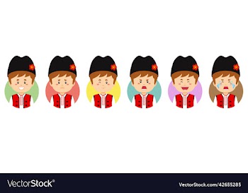 bulgarian avatar with various expression