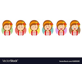 bulgarian avatar with various expression