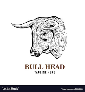 bull head logo design