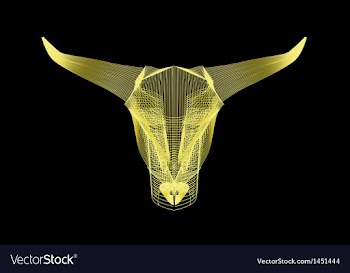  					Bull head vector image														