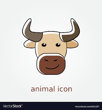 Bull icon Farm animal vector image