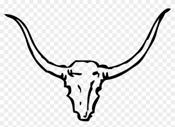 Bull Skull Cow Horn Steer Longhorn Ranch Texas - Bull Horns Clipart