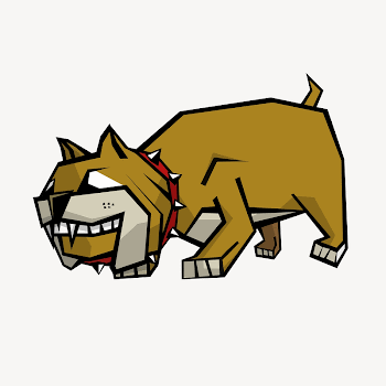 Bulldog cartoon collage element illustration | Free Vector - rawpixel