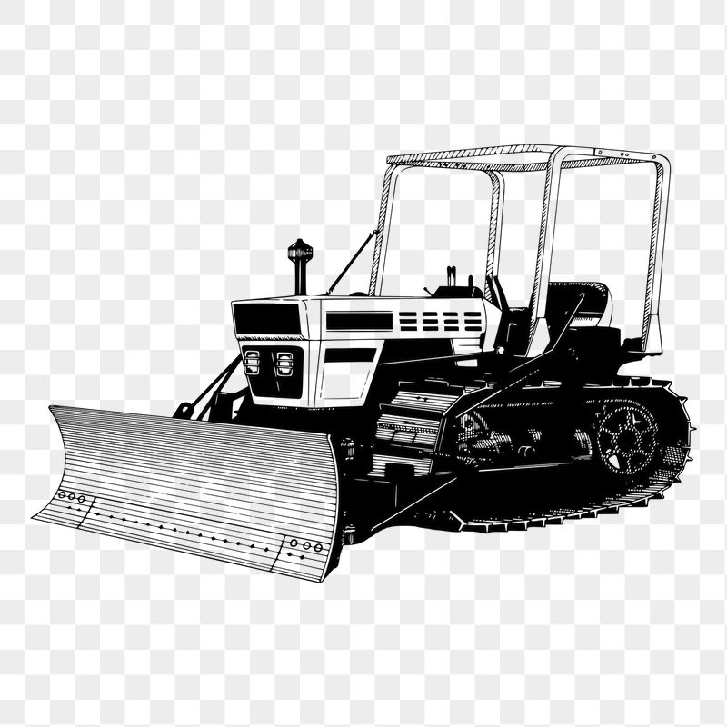 Bulldozer png sticker illustration, transparent | Free PNG - rawpixel