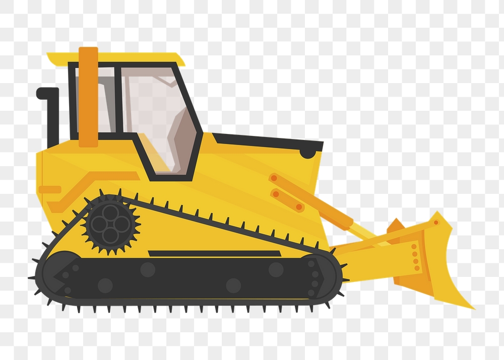 Bulldozer png sticker, machine illustration, | Free PNG - rawpixel