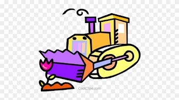 Bulldozer Royalty Free Vector Clip Art Illustration - Word