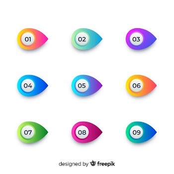 Bullet point collection Free Vector