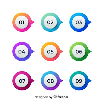 Bullet point collection Free Vector