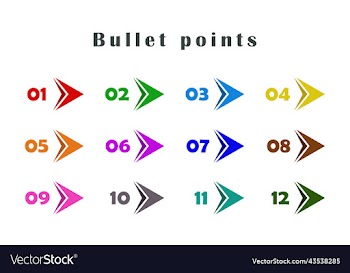 bullet points 1-12