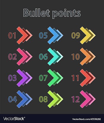 bullet points 1-12