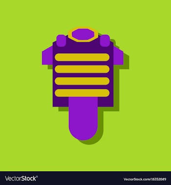 Bulletproof vest icon in sticker style stock vector image
