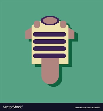 Bulletproof vest icon in sticker style stock vector image