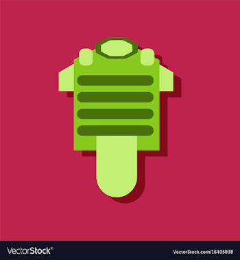 Bulletproof vest icon in sticker style stock vector image