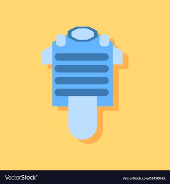 Bulletproof vest icon in sticker style stock vector image