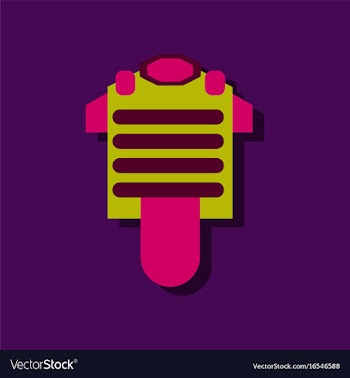 Bulletproof vest icon in sticker style stock vector image