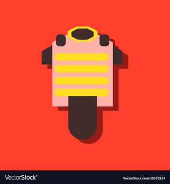 Bulletproof vest icon in sticker style stock vector image