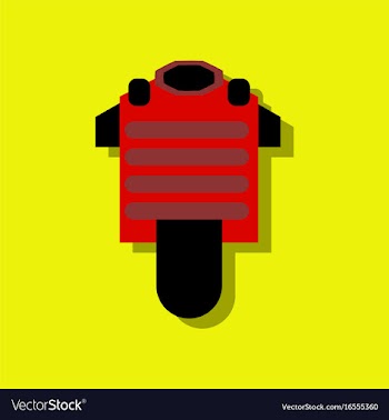 Bulletproof vest icon in sticker style stock vector image