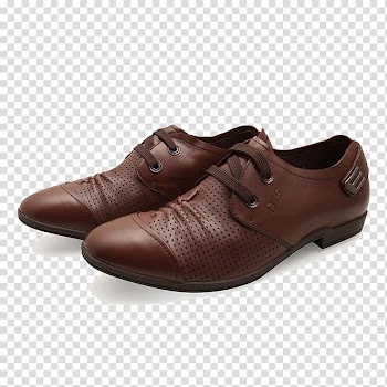 Bullock carved pointed shoes men's shoes transparent background PNG clipart
