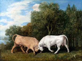 Bulls Fighting (1786) painting in high… | Free public domain illustration