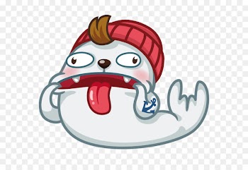 Bumper sticker Telegram iMessage Emoji - fur seal 