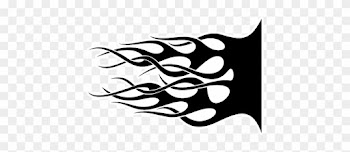 Bumper Stickers Car Tattoos Flames - Black And White Flame Vector Png