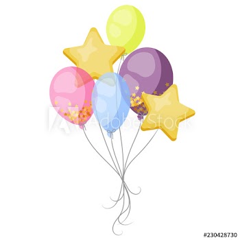Bunch of colorful bright balloon for birthday party