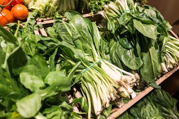Bunch of Pak Choi in a grocery store 