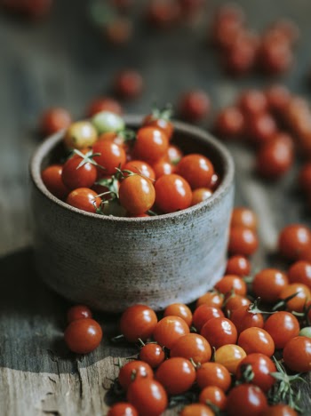 Bunch Of Red Cherry Tomatoes