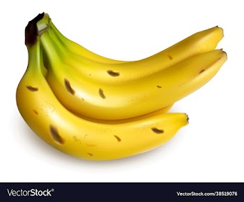 bunch ripe bananas isolated on white