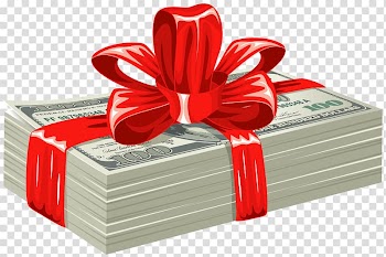 Bundle of banknotes , Money Euro, Dollars Gift transparent background PNG clipart