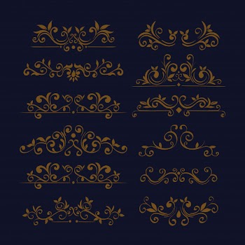 Bundle of elegant ornamental borders frames Free Vector
