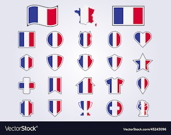 bundle of france icon flag symbol sign