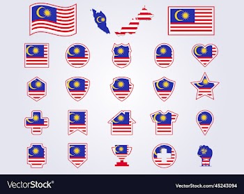 bundle of malaysia icon flag symbol sign