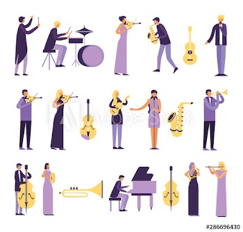 bundle of people playing instruments