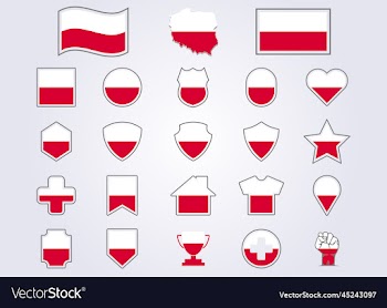 bundle of poland icon flag symbol sign
