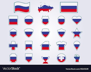 bundle of russia icon flag symbol sign