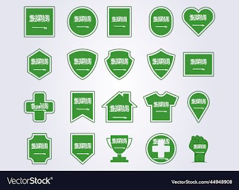 bundle of saudi arabia icon flag symbol sign