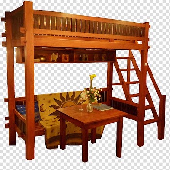 Bunk bed Bed frame Wood Furniture, wooden decking transparent background PNG clipart