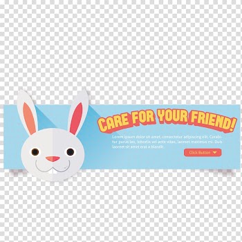 Bunnies banner transparent background PNG clipart