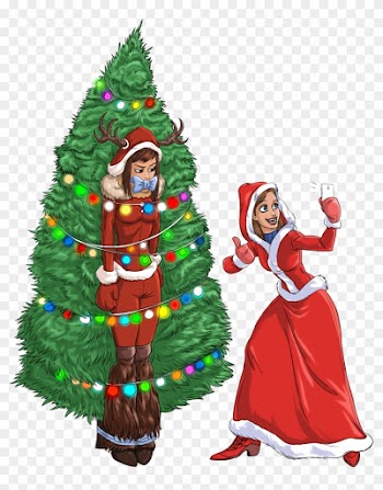 Bunny &amp; Alissa Christmas Large - Simpsons Christmas Tree Decoration