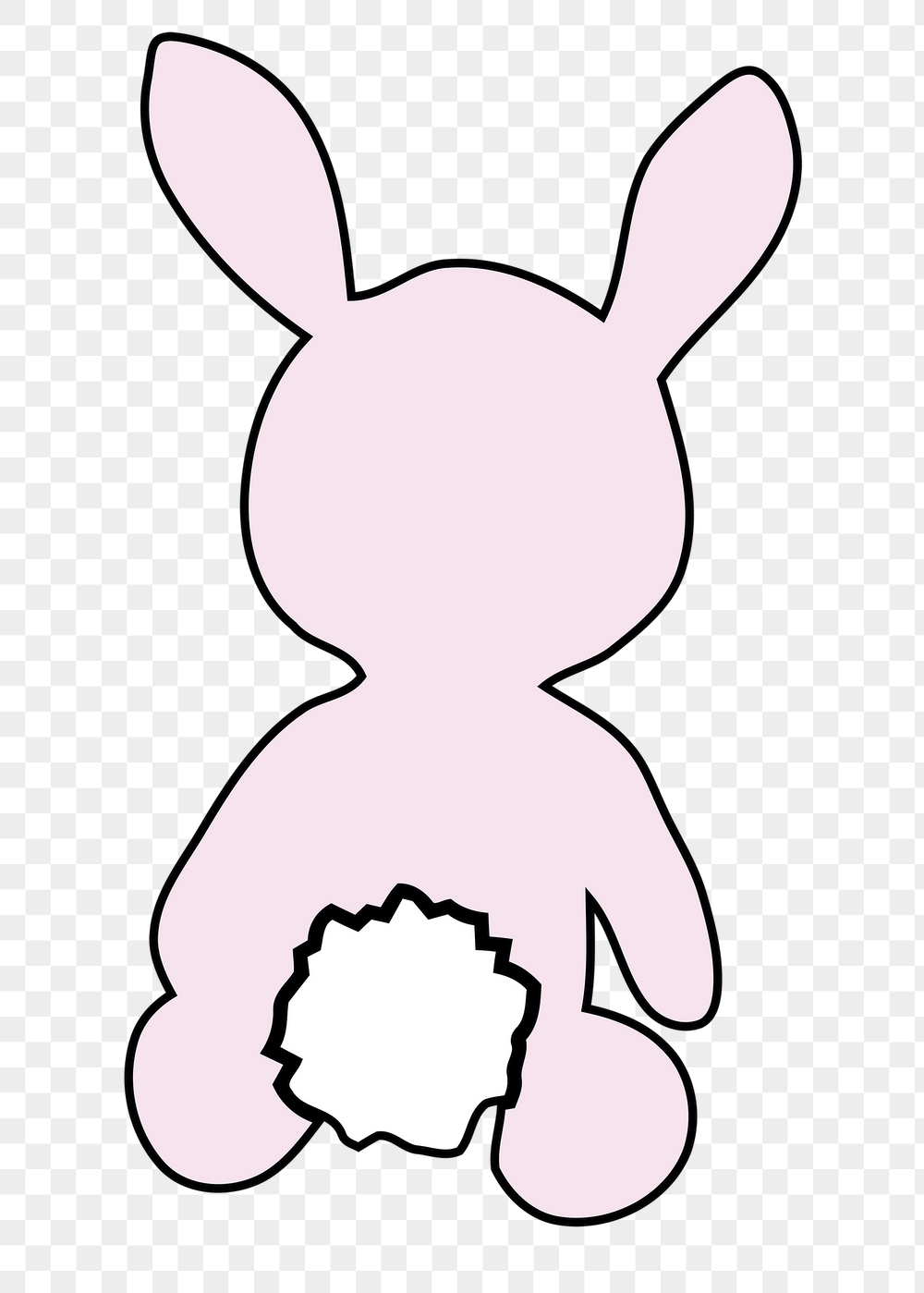 Bunny doodle png sticker, plush | Free PNG - rawpixel
