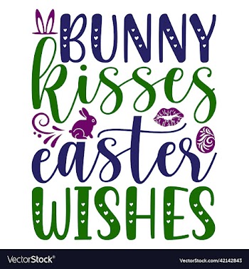 bunny kisses easter wishes bunny