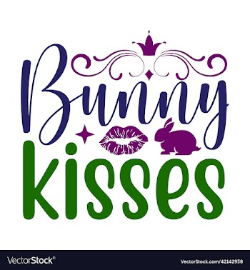 bunny kisses silhouette bunny