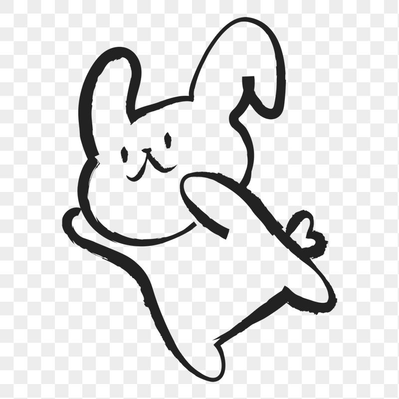 Bunny png sticker, cute doodle | Free PNG Illustration - rawpixel
