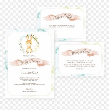 Bunny Rabbit Baby Shower Invitation Set By Littlesizzle - Baby Shower