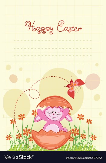 Bunny with flowers vector image