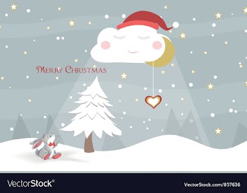 Bunny with tree vector image